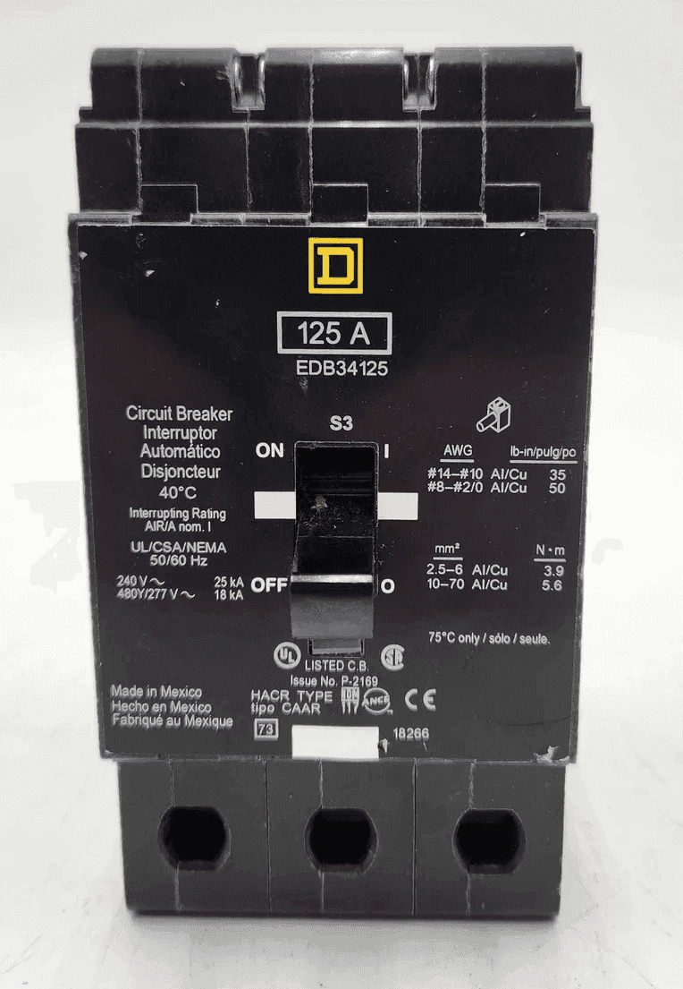 Square D EDB34125 Circuit Breaker — image 1 of 7