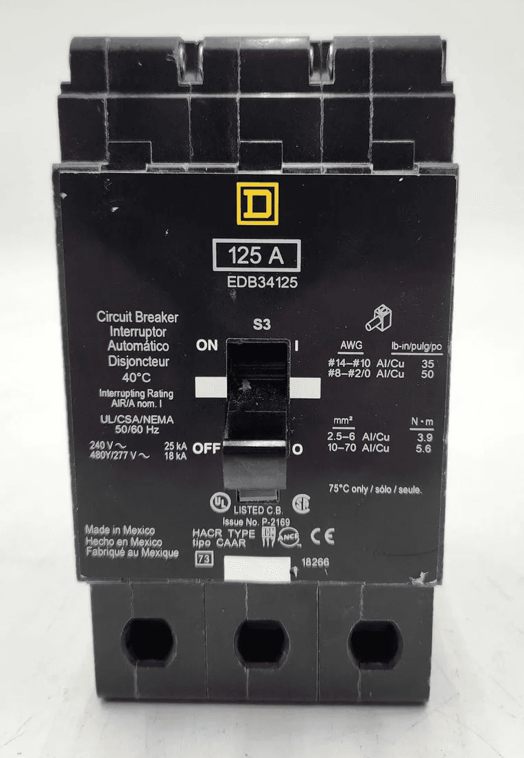 Square D EDB34125 Circuit Breaker — image 1 of 7