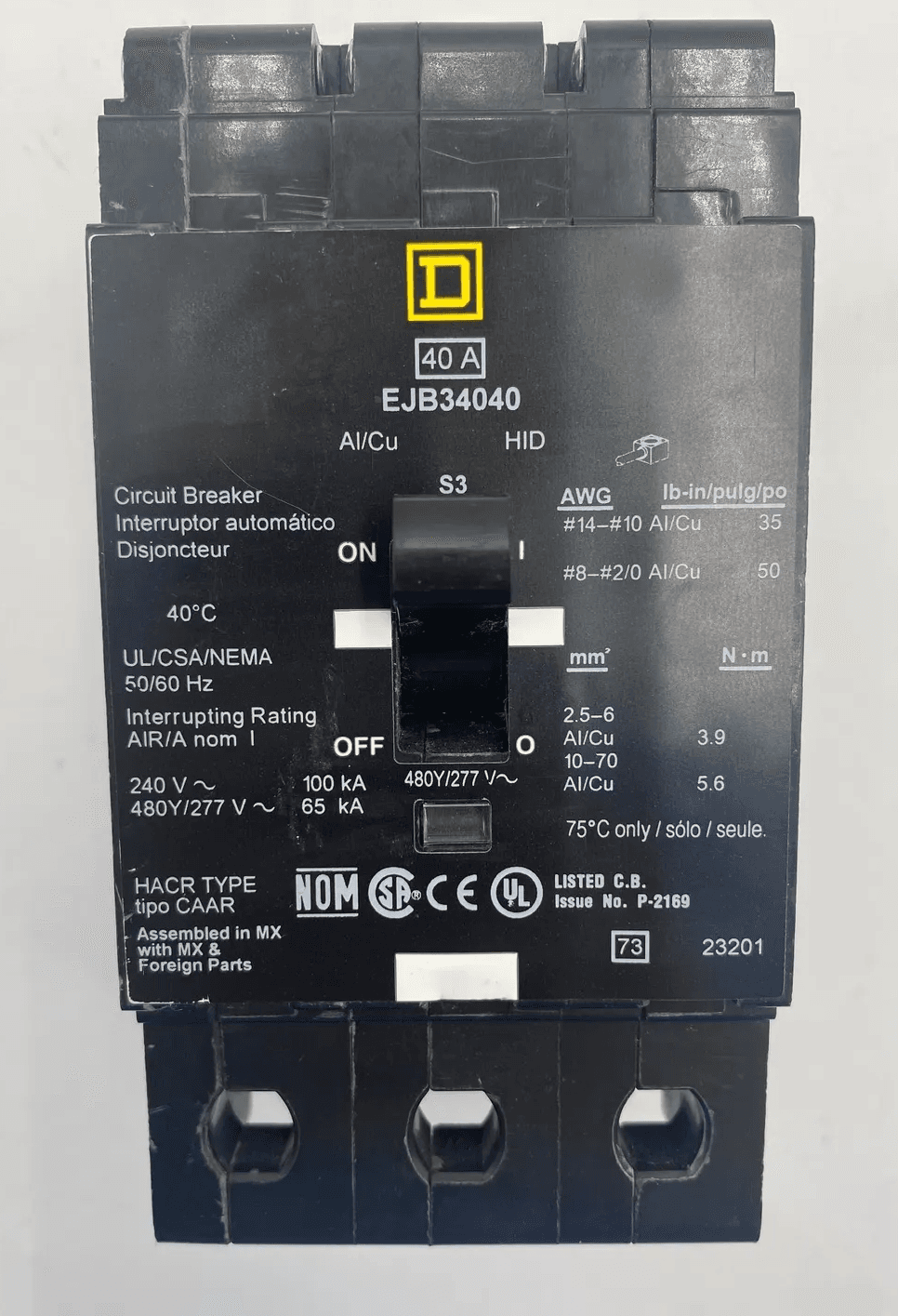 Square D EJB34040 Circuit Breaker — image 1 of 6