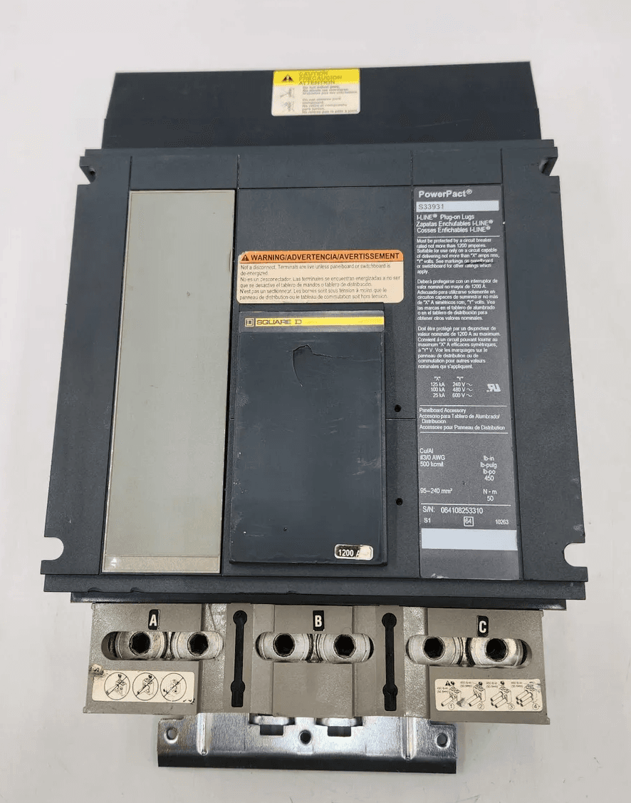 Square D S33931 I-Line Circuit Breaker 100 Amp 3 Pole 600V