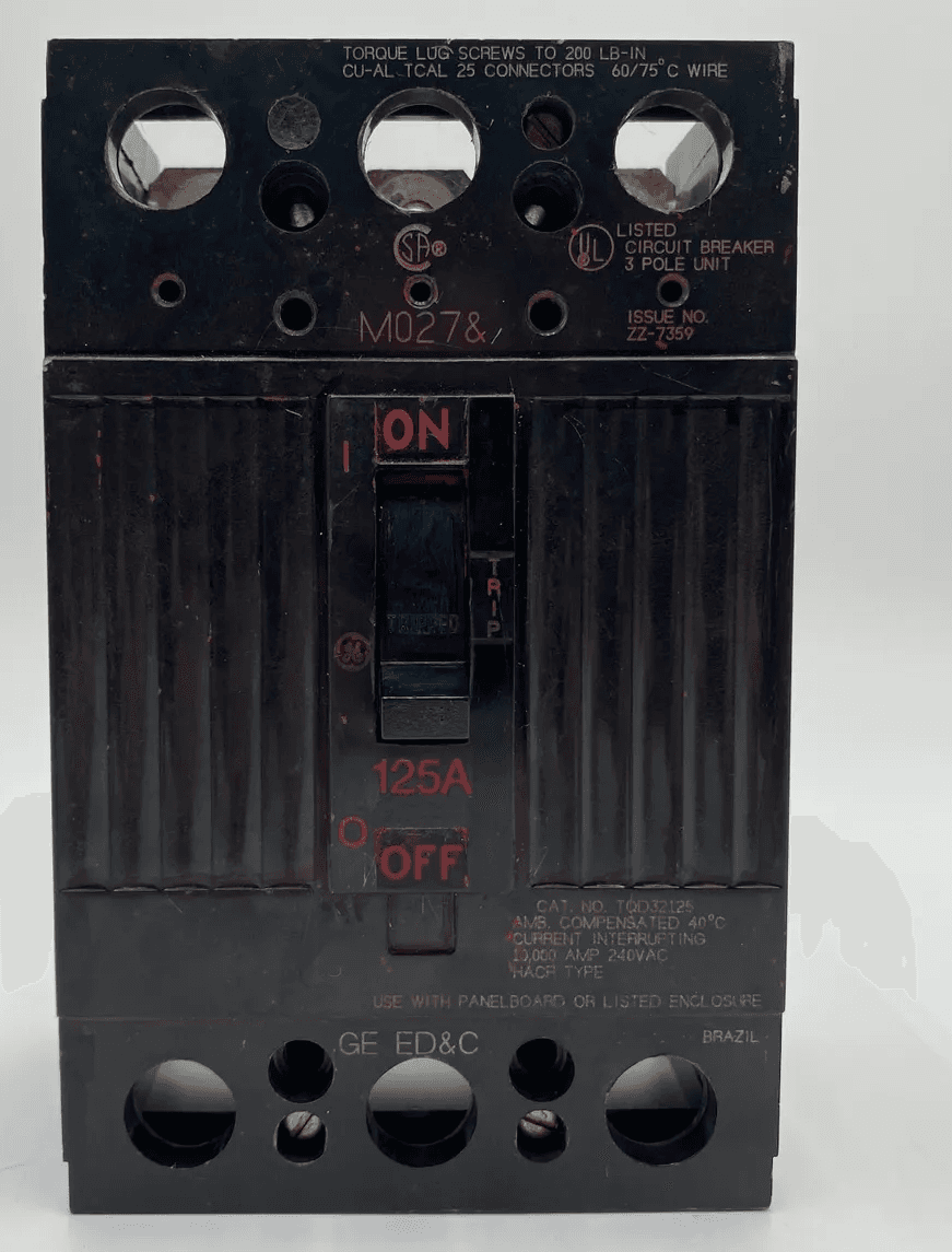 GE TQD32125 Circuit Breaker 125A 240V 3P