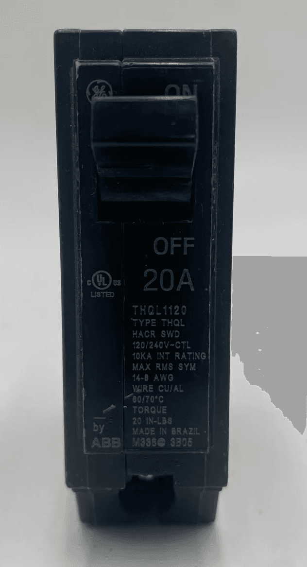 GE THQL1120 Circuit Breaker 20A 240V 1 Pole