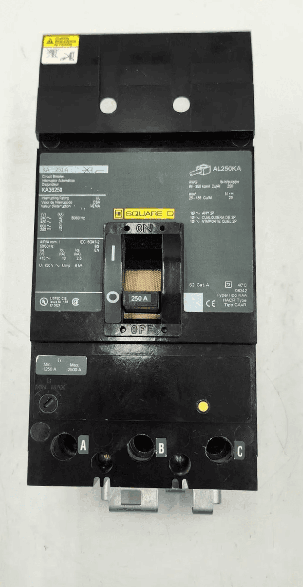 Square D KA36250 I-Line Circuit Breaker 250A 600V 3P