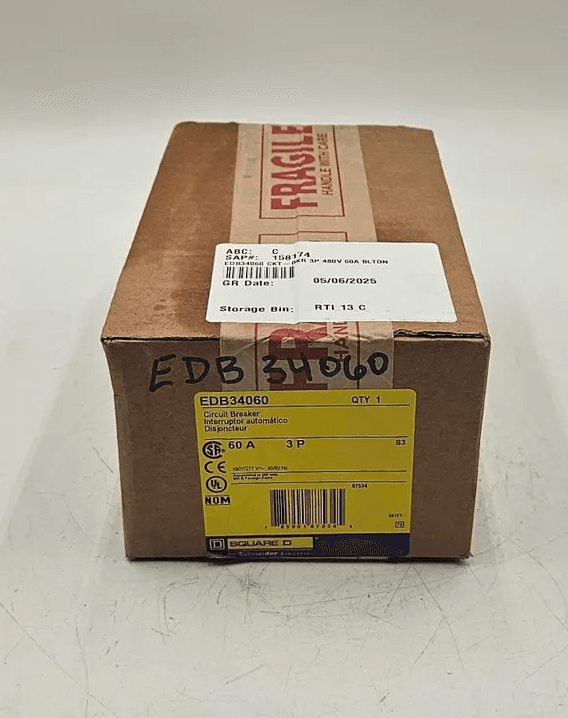 Square D EDB34060 Circuit Breaker 60A 3P 480/277V 3PH I-Line 60 Amp 3 Pole NEW