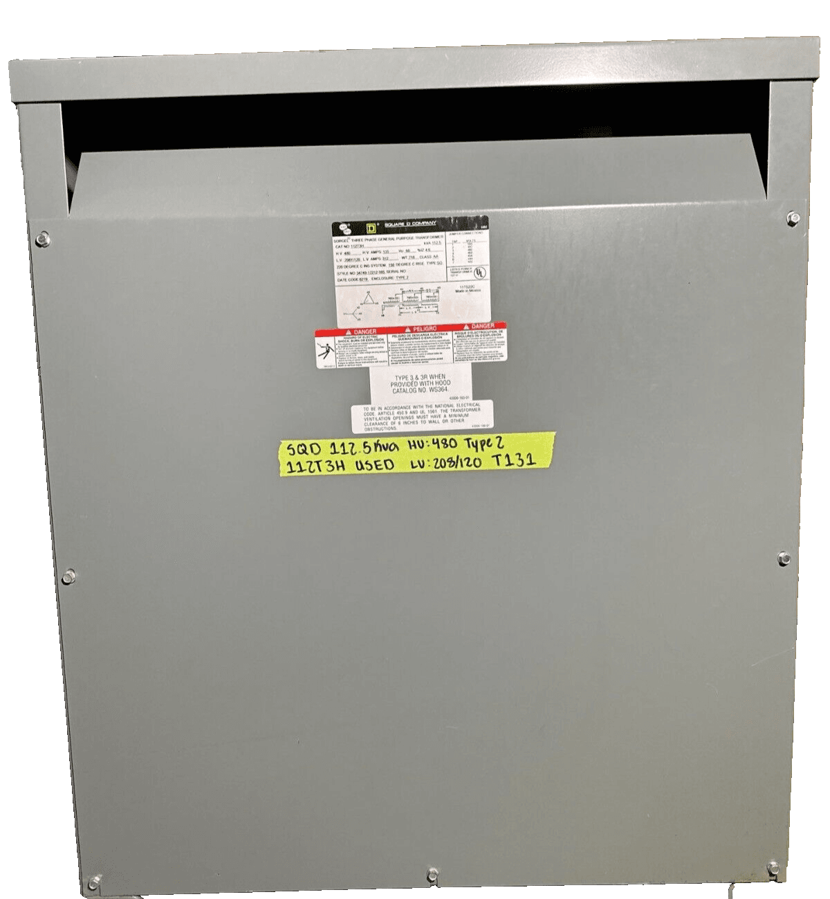 Square D 112T3H Dry Type Transformers — image 1 of 7