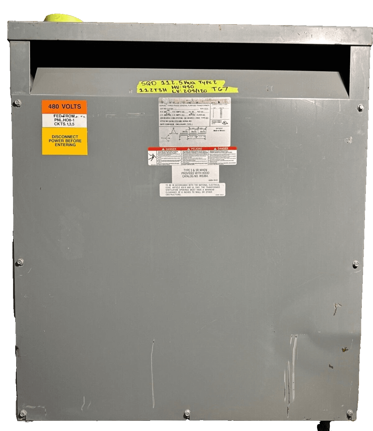Square D 112T3H Dry Type Transformers — image 1 of 6