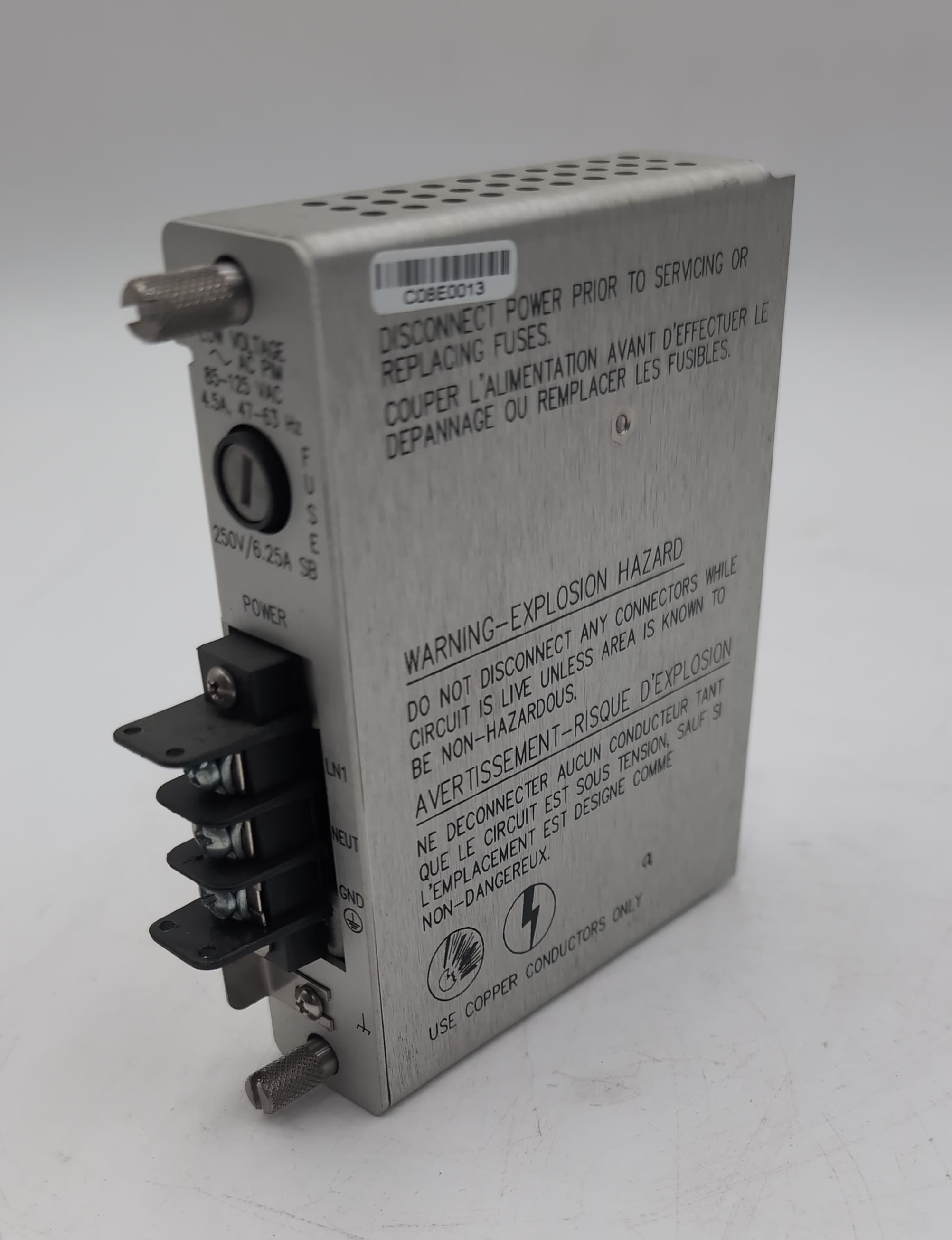 Bently Nevada 125840-02 3500/15 Low Voltage AC Power Input Module PIM USED – image 1