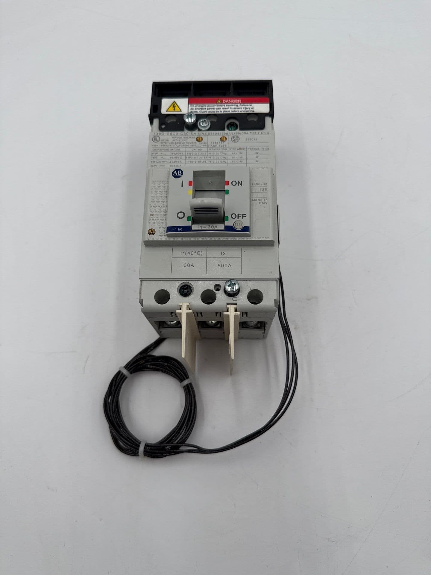 Allen Bradley 140G-G6C3-C30-KA Circuit Breaker 30A 3P 600V 140G 30 Amp 3 Pole