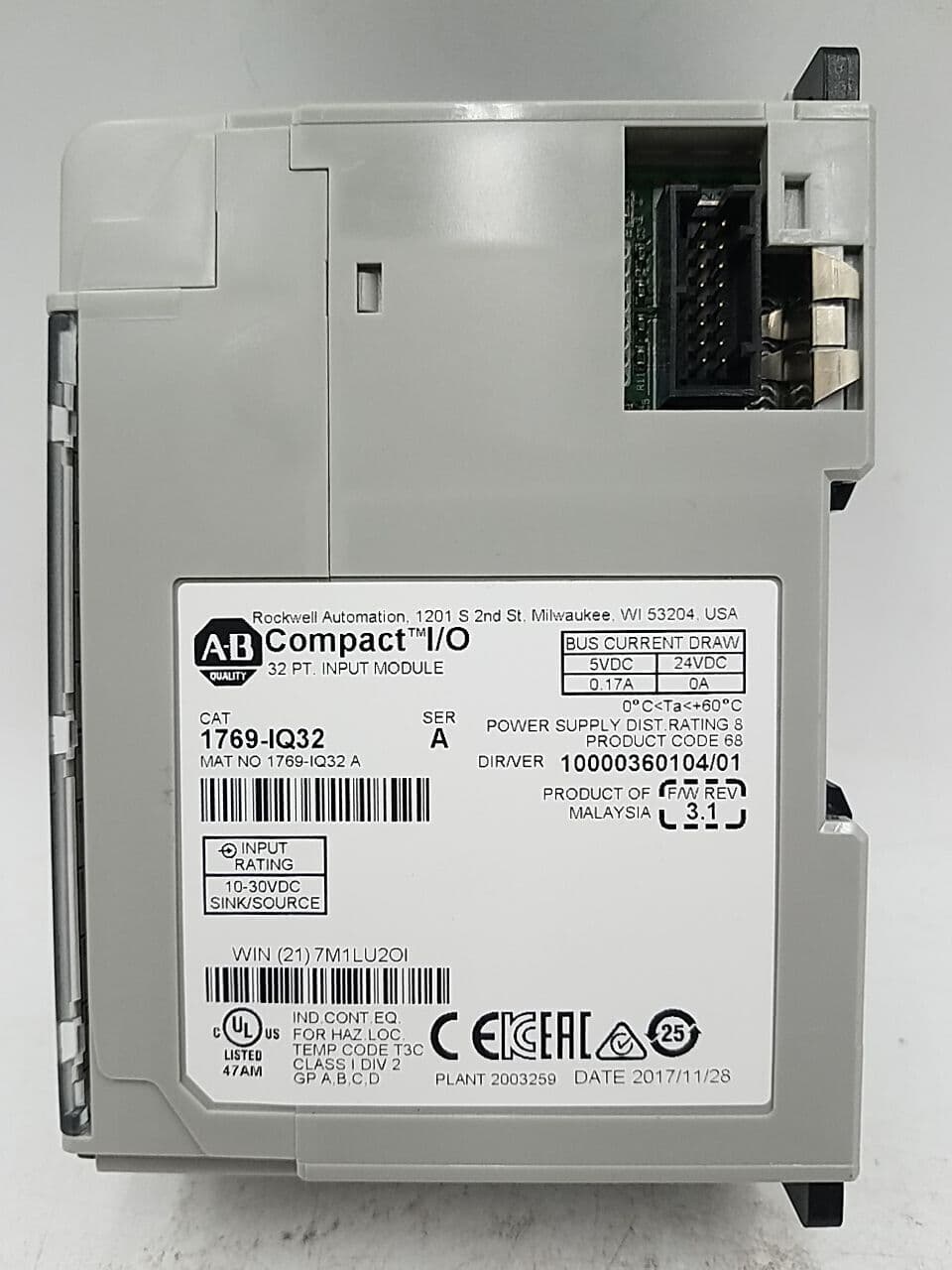 Allen-Bradley 1769-IQ32 PLC — image 1 of 6