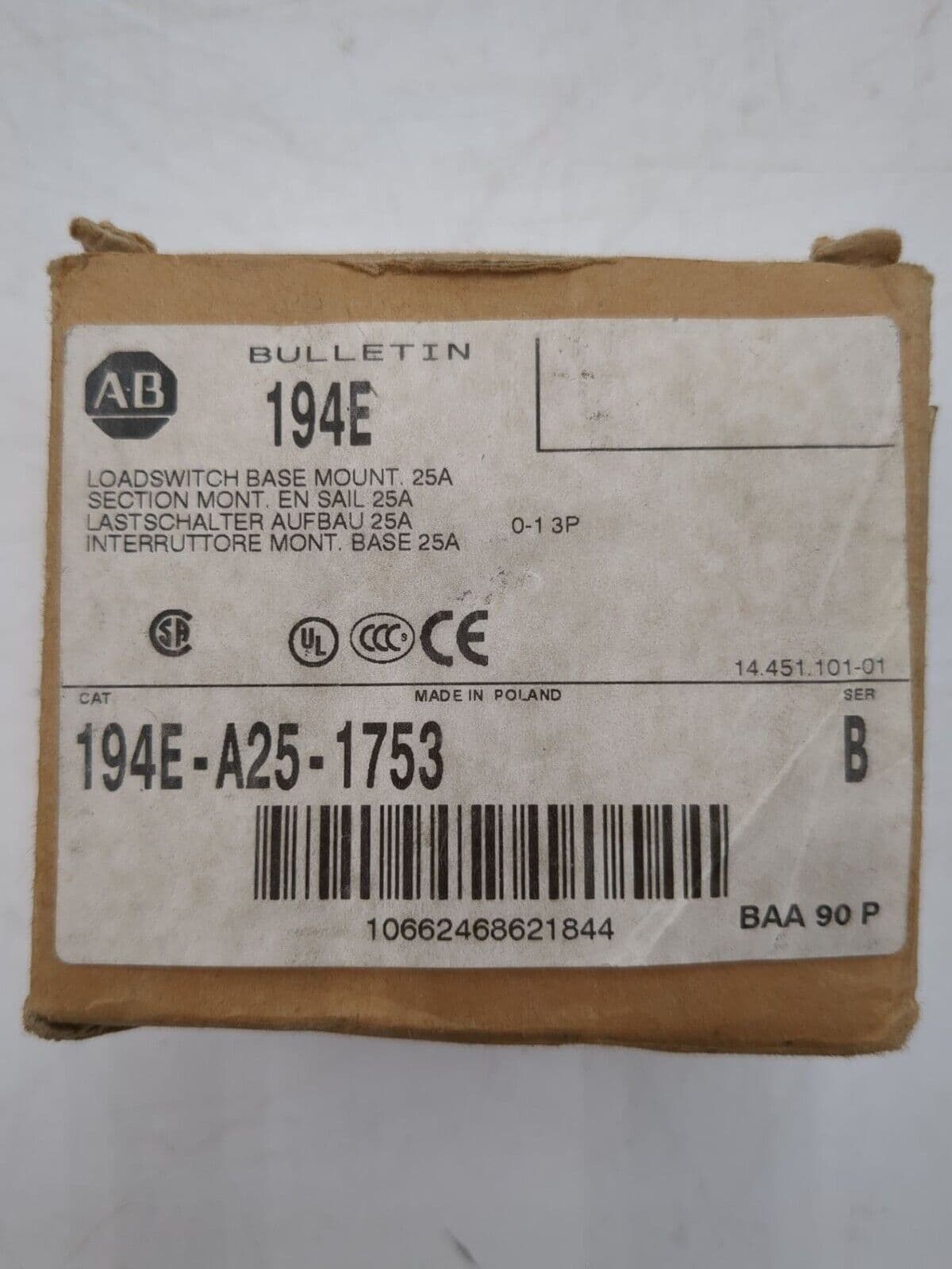 Allen-Bradley 194E-A25-1753 PLC — image 1 of 7