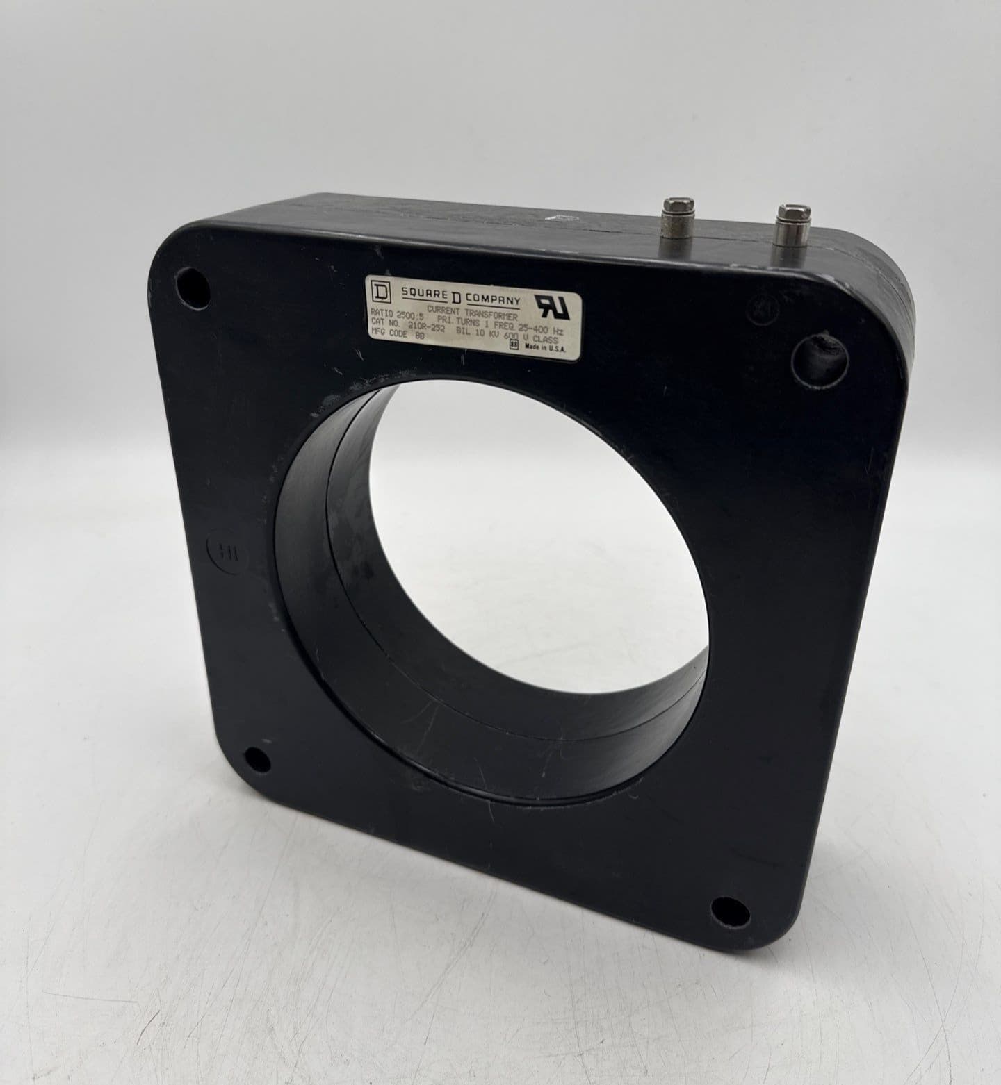 Square D 210R-252 Current Transformer Ratio 2500:5 25-400Hz 600V BIL 10kV – image 1