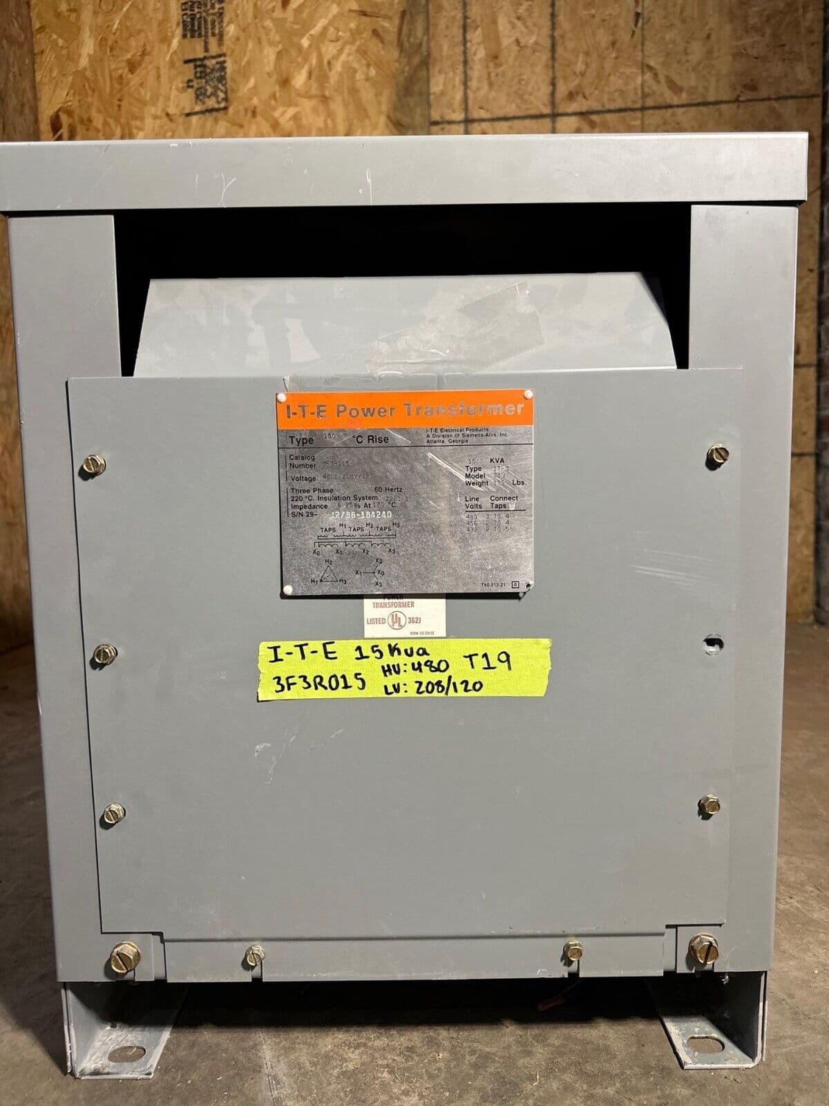 ITE 3F3R015 Dry Type Transformers — image 1 of 6