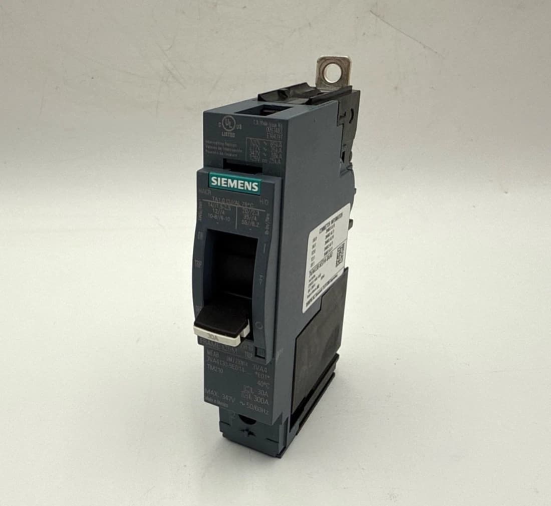 Siemens 3VA4130-5ED14-0AA0 Circuit Breaker 30A 1P 347V 3VA41 Bolt On 30 Amp – image 1