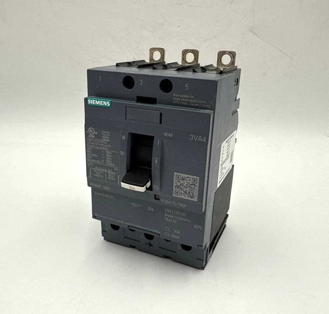 Siemens 3VA4130-6ED34-0AA0 Circuit Breaker — image 1 of 12