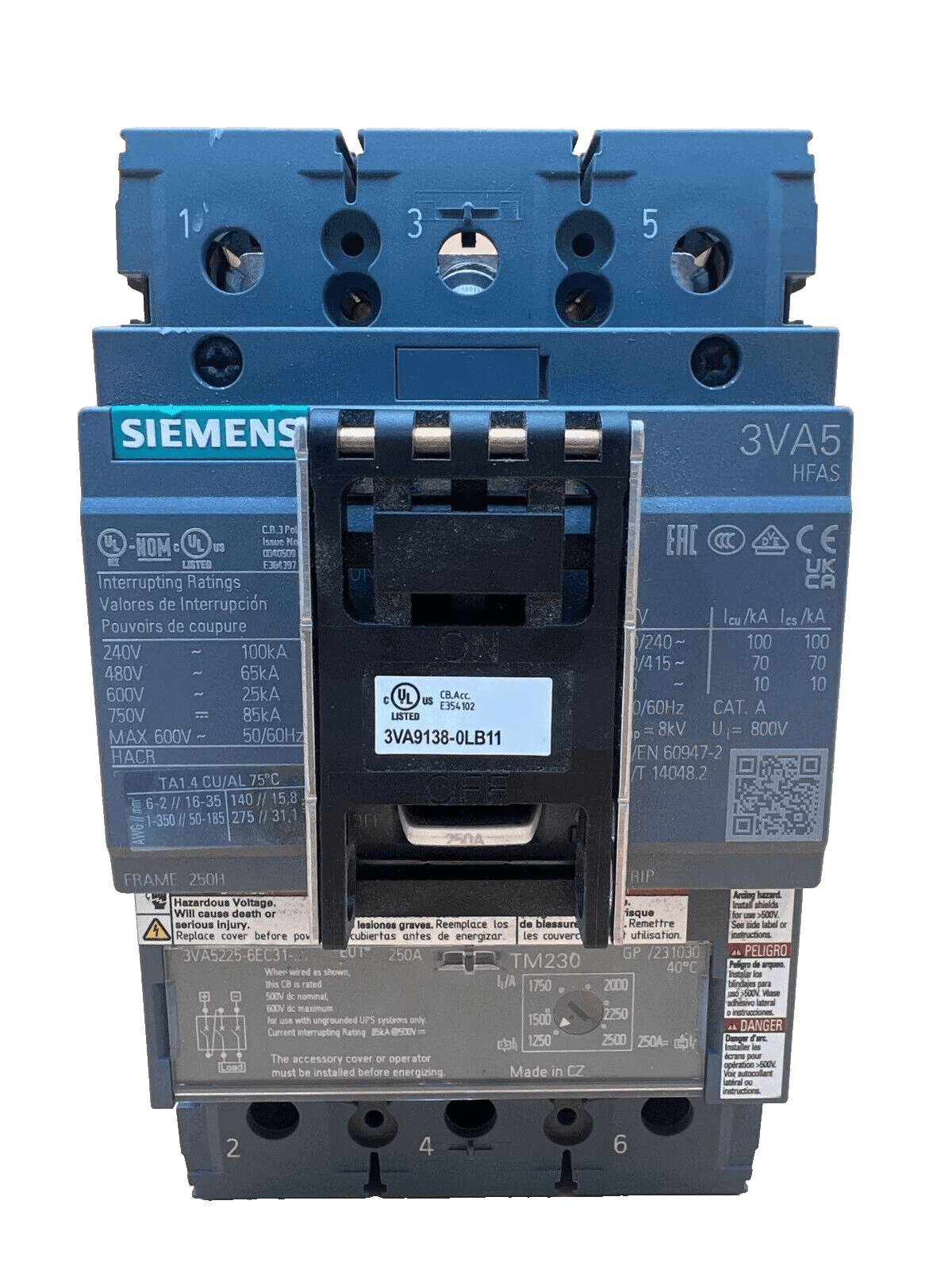 Siemens 3VA5225-6EC31-0AA0 Circuit Breaker — image 1 of 6