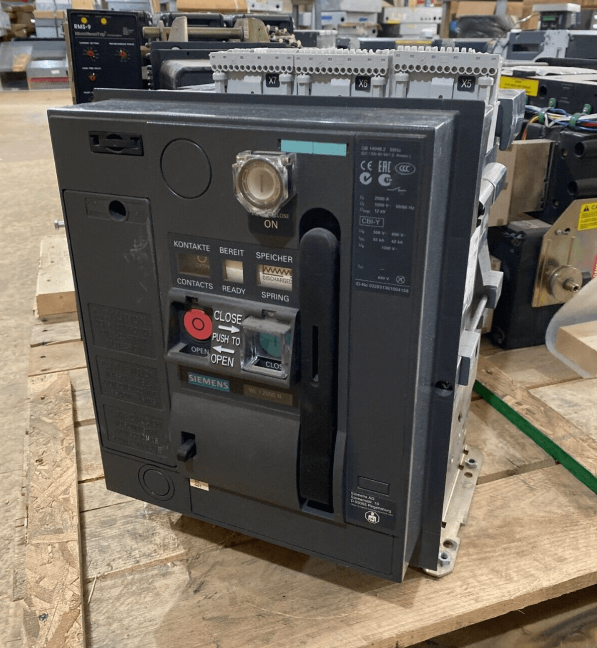 Siemens 3WL1120-2AA31-5FF4-Z WL I 2000 N Circuit Breaker 2000A 3P 600V – image 1