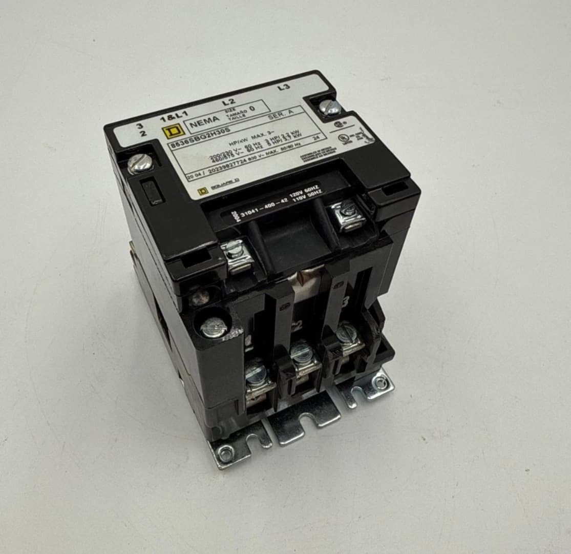 Square D 8536SBG2H30S Contactor Coil 110/120V NEMA Size 0 3P 600V 5HP 3PH – image 1