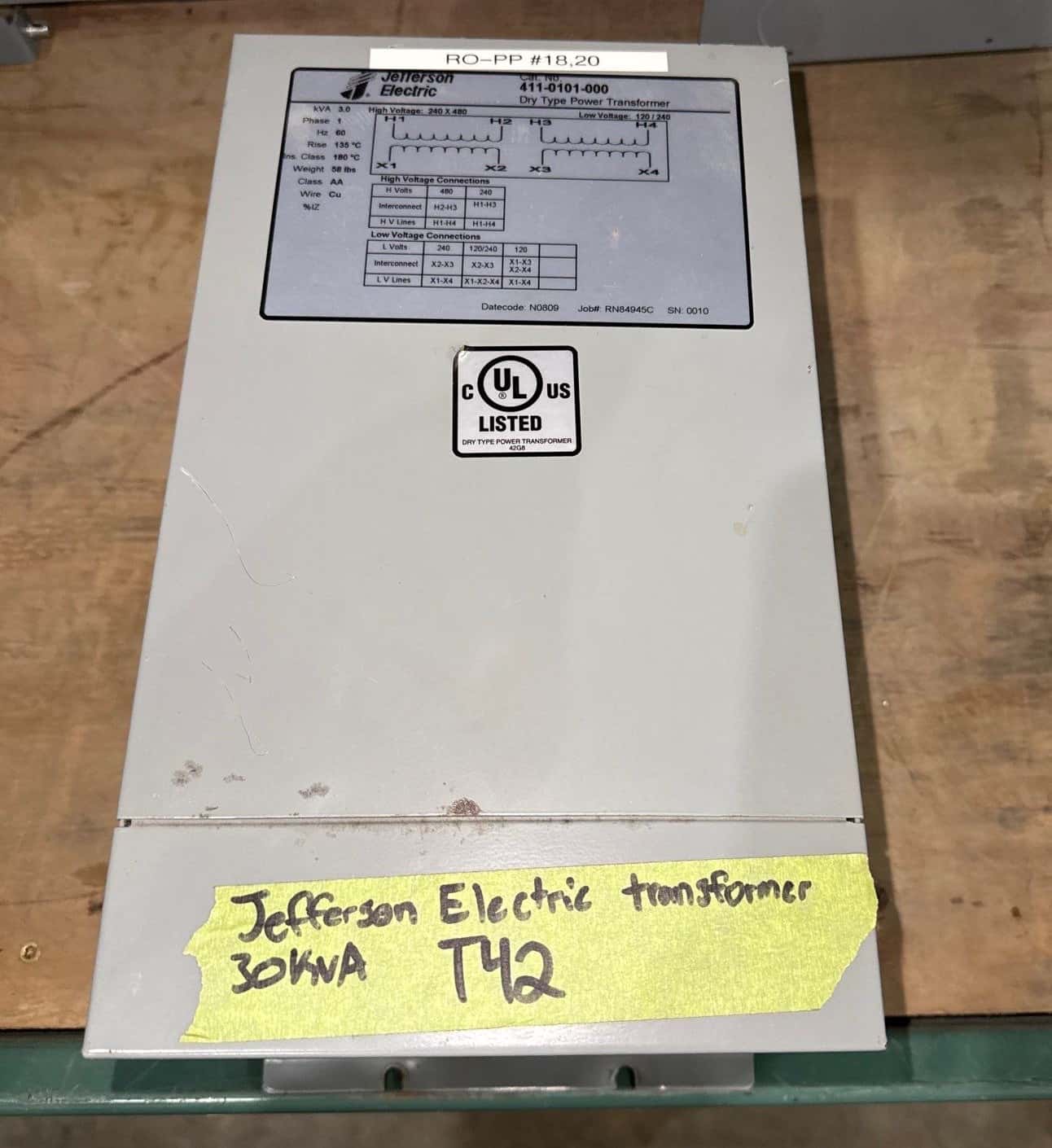 Jefferson Electric 411-0101-000 Control Transformer — image 1 of 7