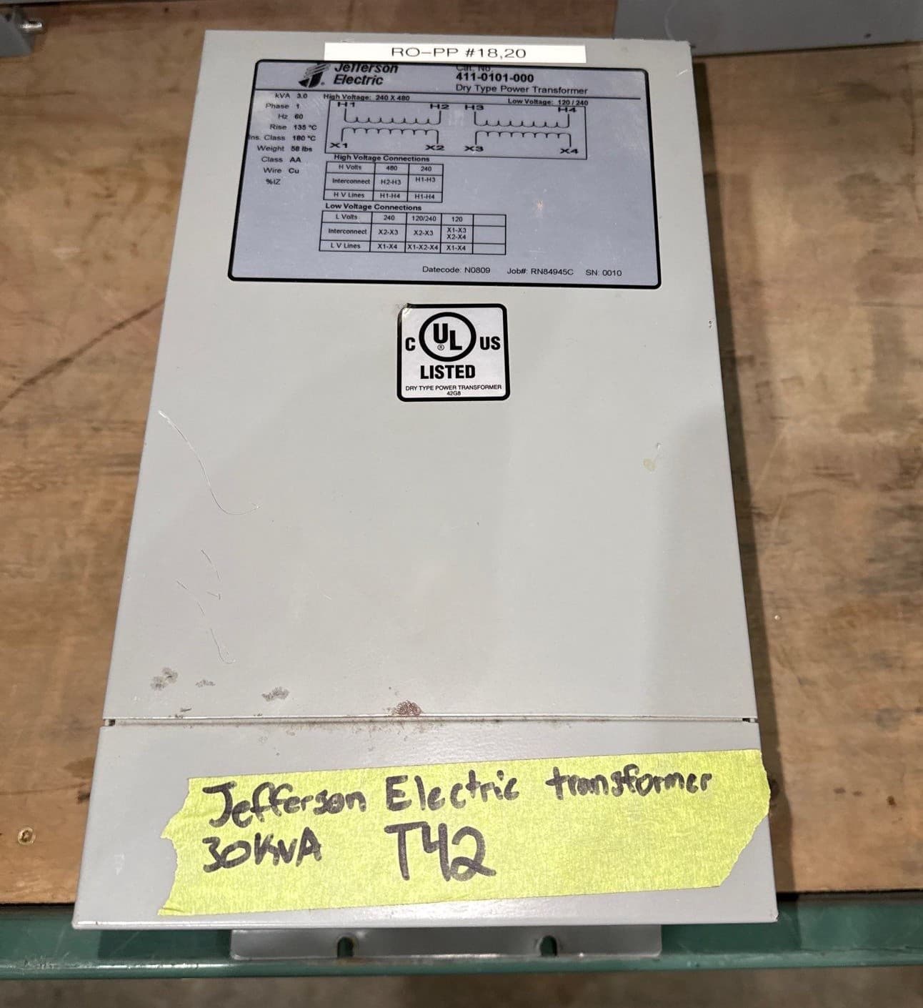 Jefferson Electric 411-0101-000 Control Transformer — image 1 of 7