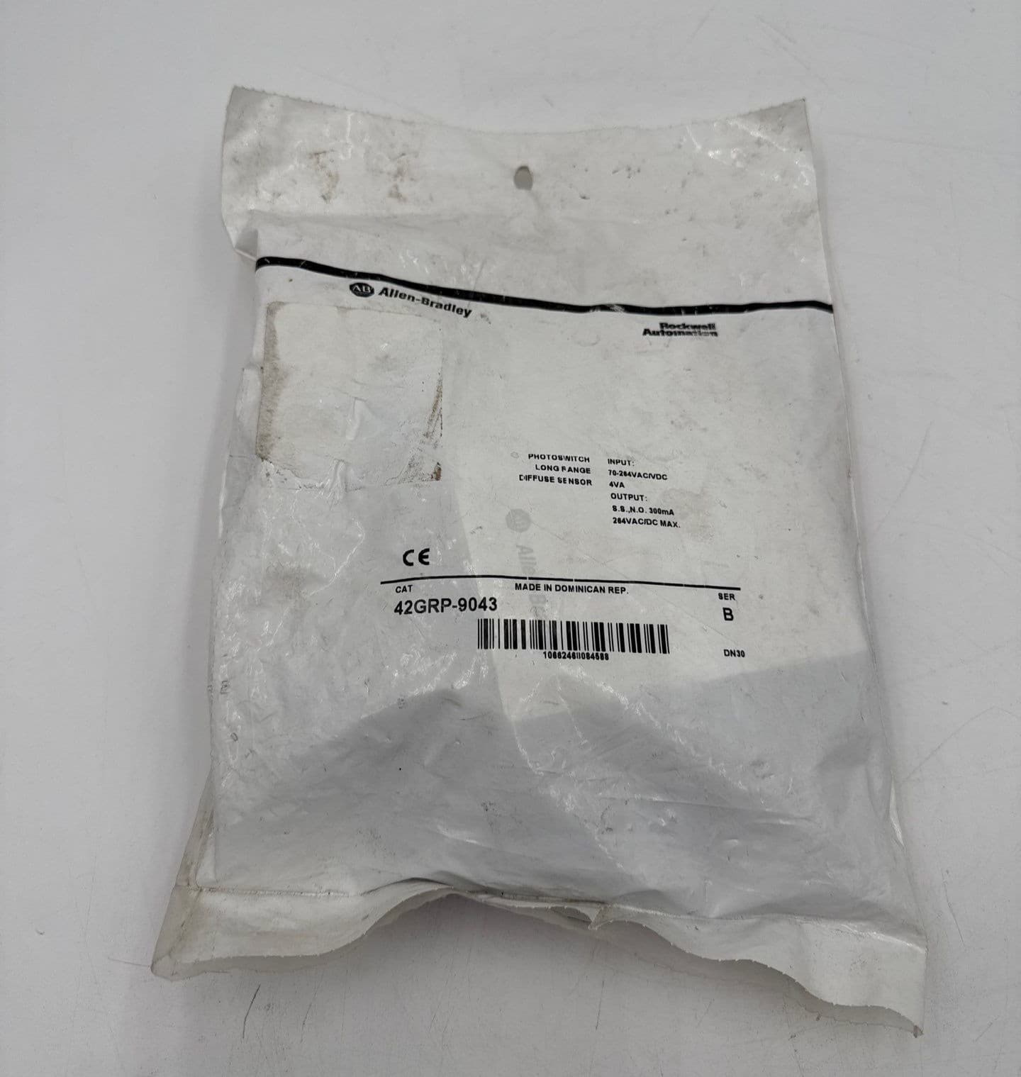 Allen Bradley 42GRP-9043 Ser B Photoswitch Proximity Sensor 70-264VAC/VDC 4VA – image 1
