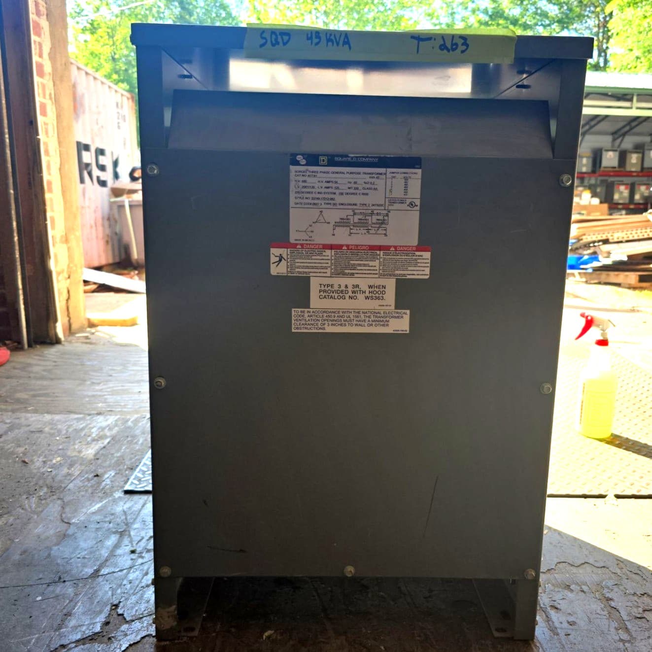 Square D 45T3H Dry Type Transformers — image 1 of 7