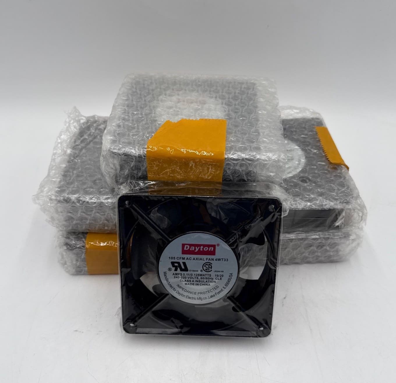 Dayton 4WT33 AC Axial Fan 150CFM 220V Aluminum Frame 125W Square – image 1