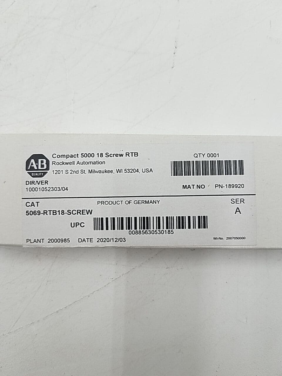 Allen-Bradley 5069-RTB18-SCREW PLC — image 1 of 7