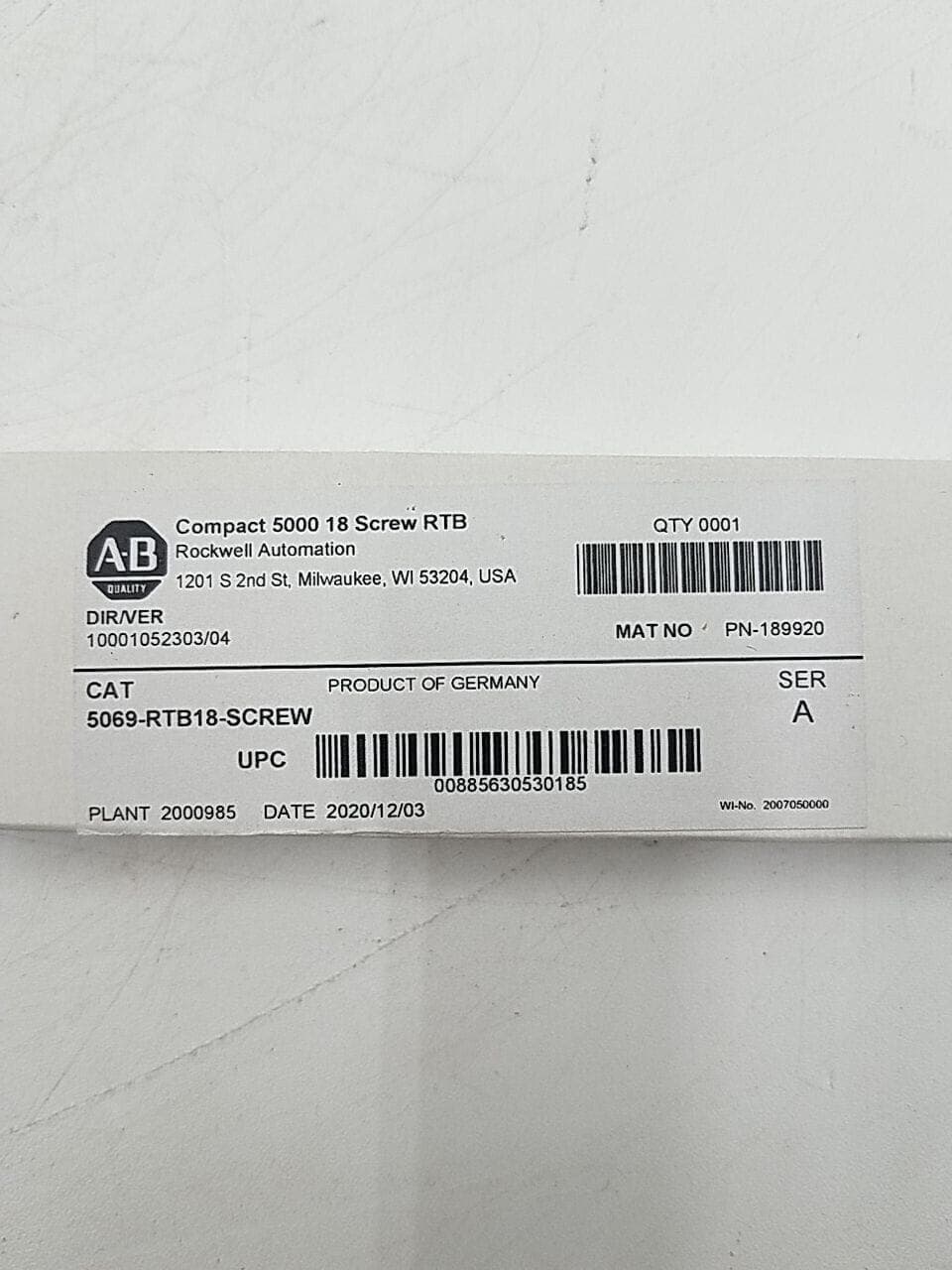 Allen-Bradley 5069-RTB18-SCREW PLC — image 1 of 7