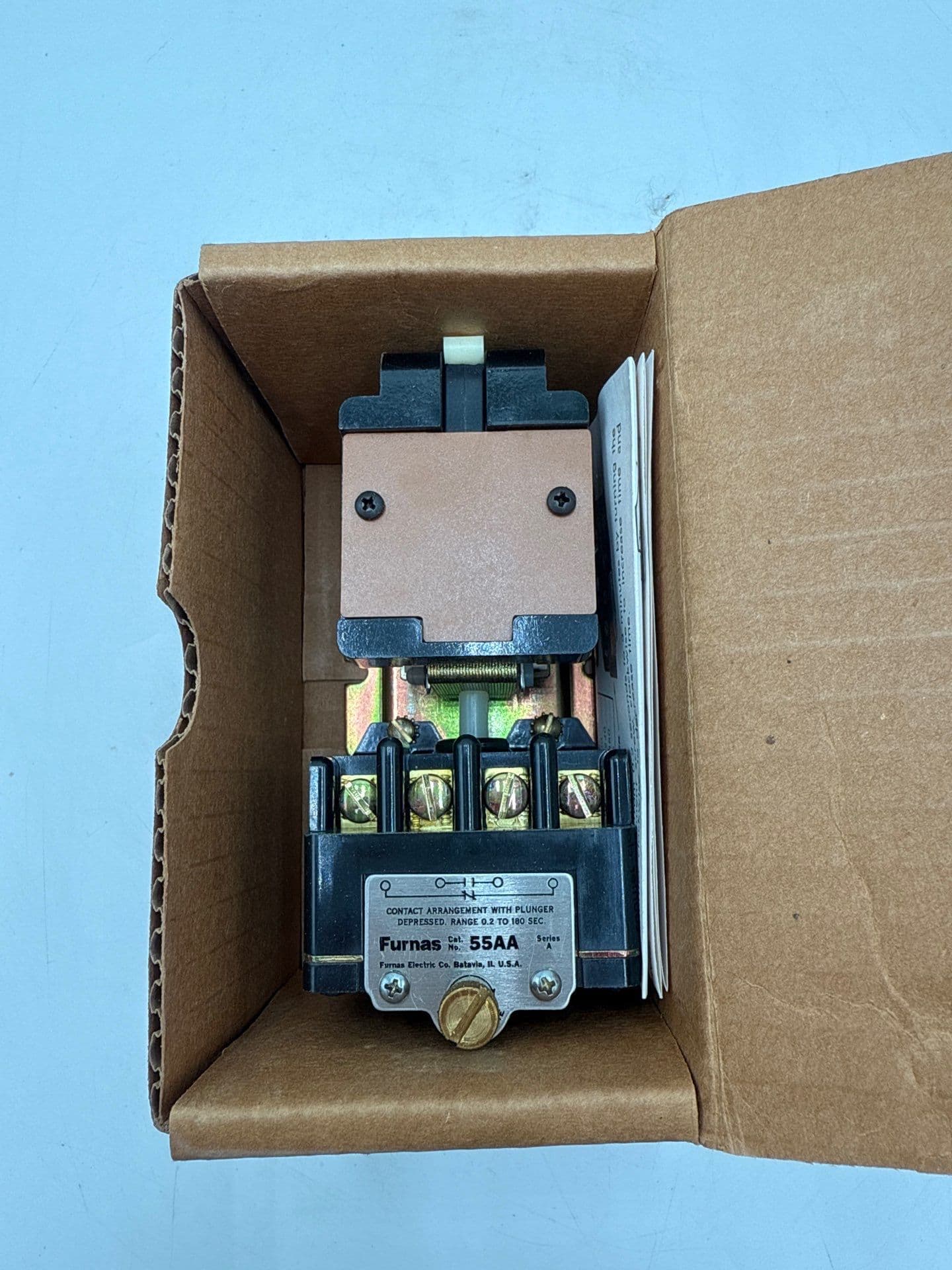 Furnas 55BA1AF Pneumatic Timer Relay OPEN On Delay 1NO1NC Coil 110/120V – image 1