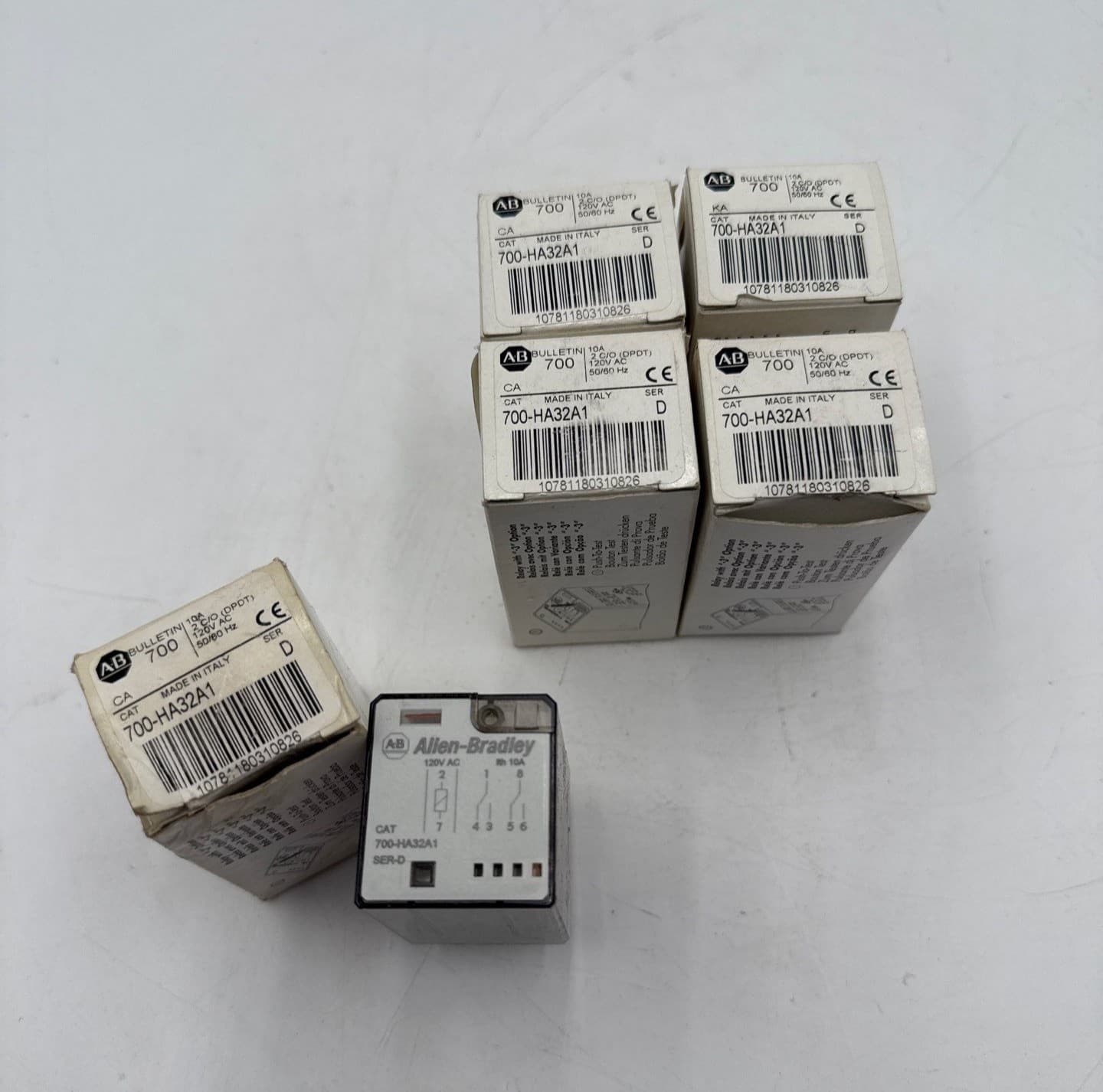 5PC Lot Allen Bradley 700-HA32A1 Relay 8Pins Plug In 2C/O DPDT 120V 10A – image 1
