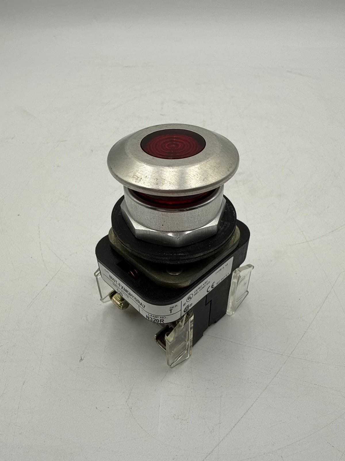 Allen Bradley 800T-FXMQH10RA7 Mushroom Push Pull Button Switch Illuminated Red – image 1