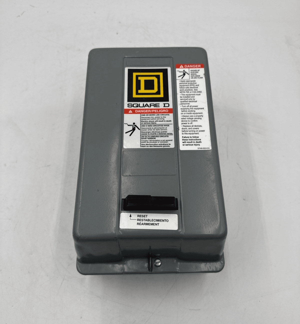 Square D 8536SAG12 Enclosed Starter NEMA Size 00 Coil 440/480V Type 1 Indoor
