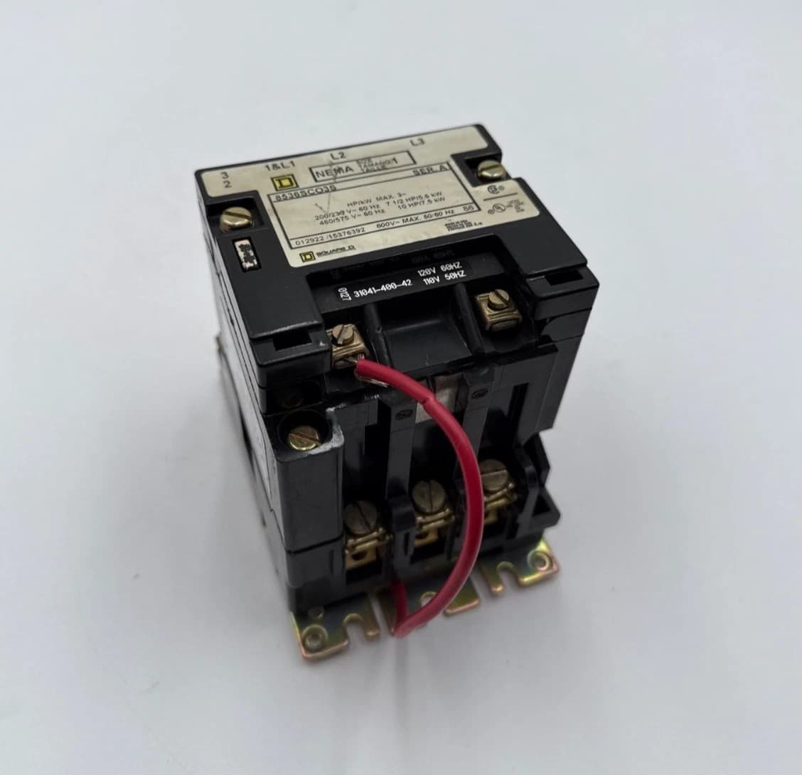 Square D 8536SCO3S Contactor NEMA Size 1 Coil 110/120V 3P 10HP 600V 31041-400-42 – image 1