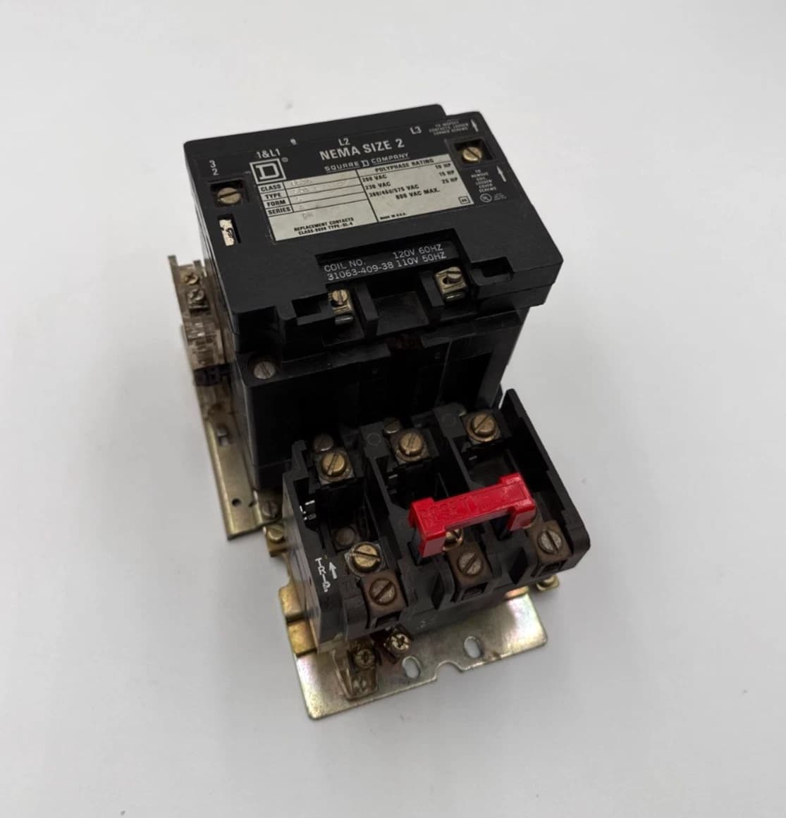 Square D 8536SD01 NEMA Size 2 Starter Coil 110/120V 3P 600V 3PH 25HP 8536SDO1