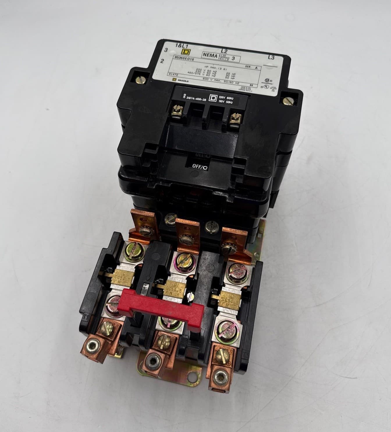 Square D 8536SEO1S Starter 90A 3P 600V NEMA Size 3 Coil 110/120V 8536SE01S – image 1