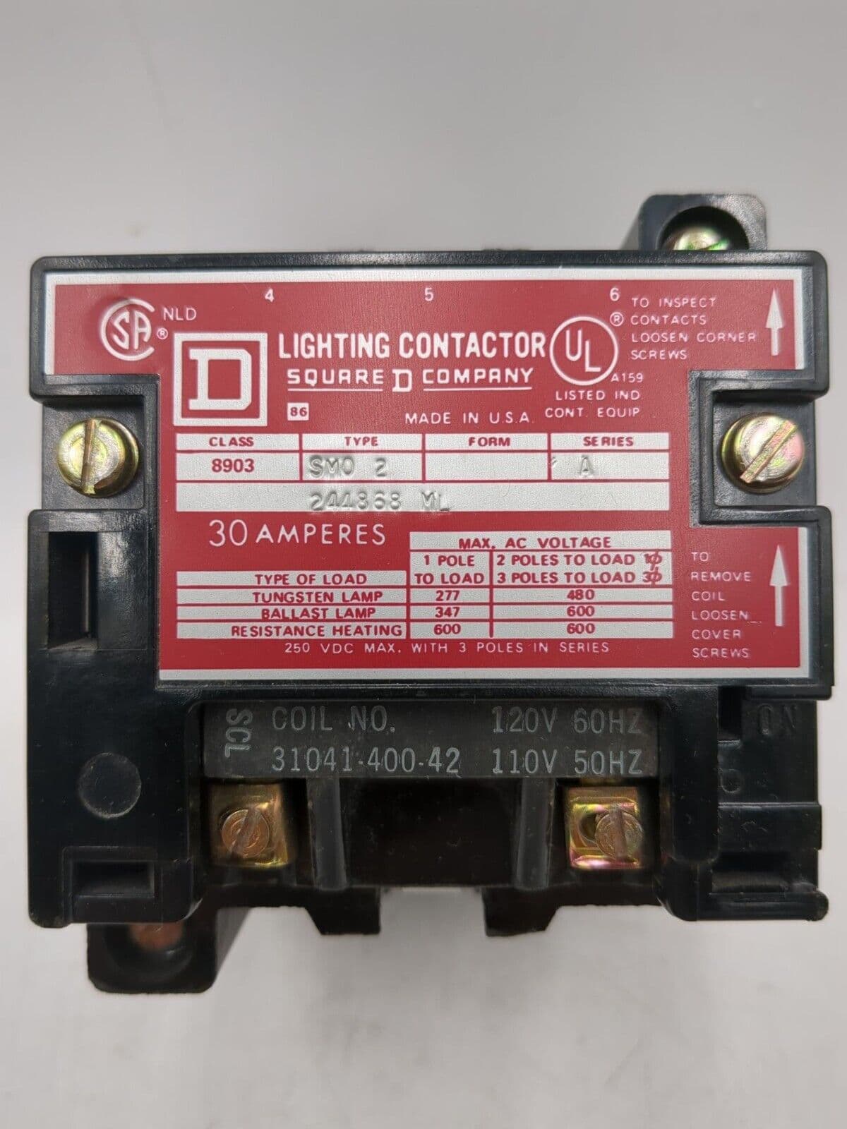 Square D 8903SMO2 Contactor — image 1 of 9