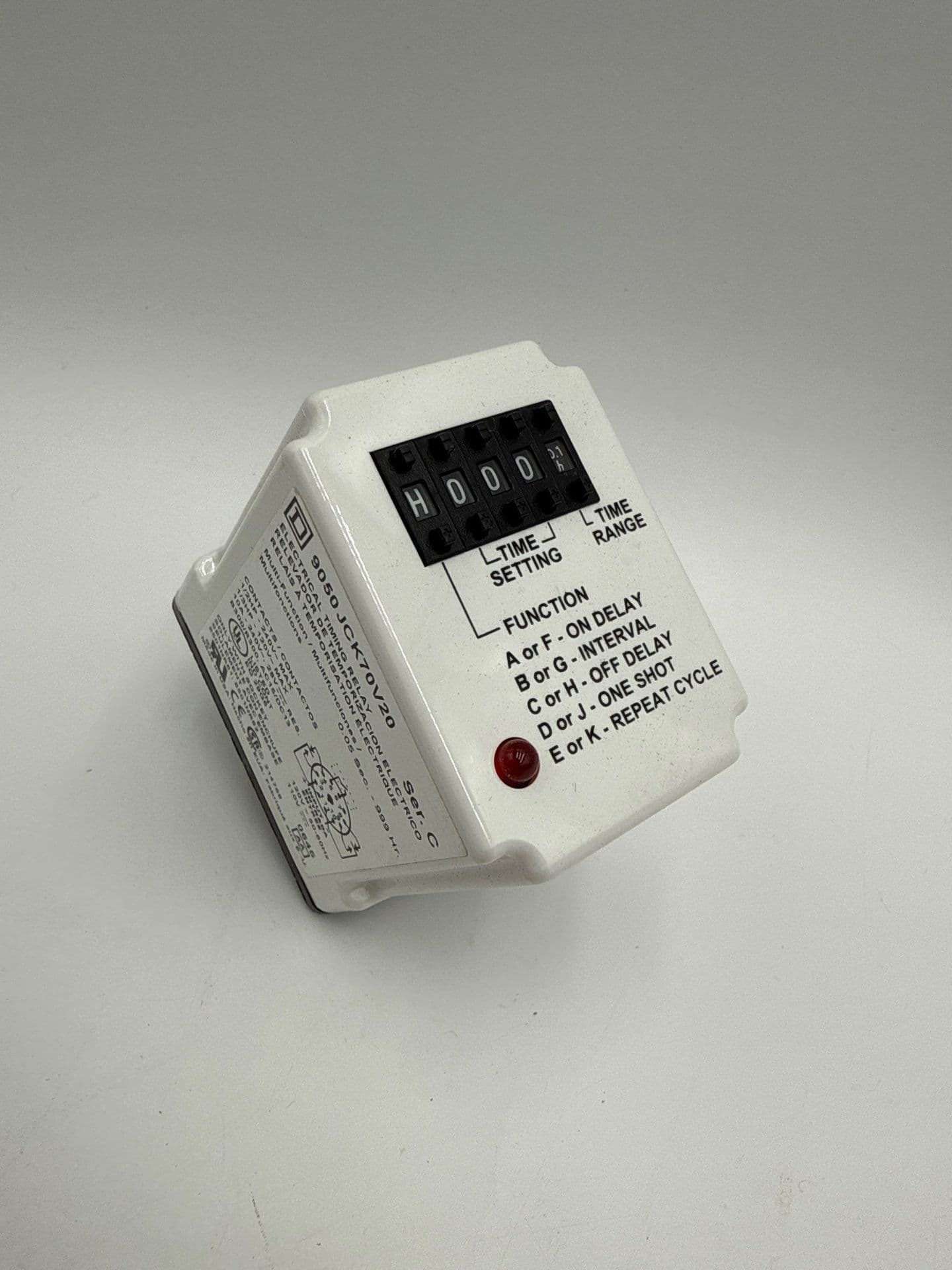 Square D 9050JCK70V20 Time Delay Relay 0.05sec-999hour 10A DPDT 120V 11PIN – image 1