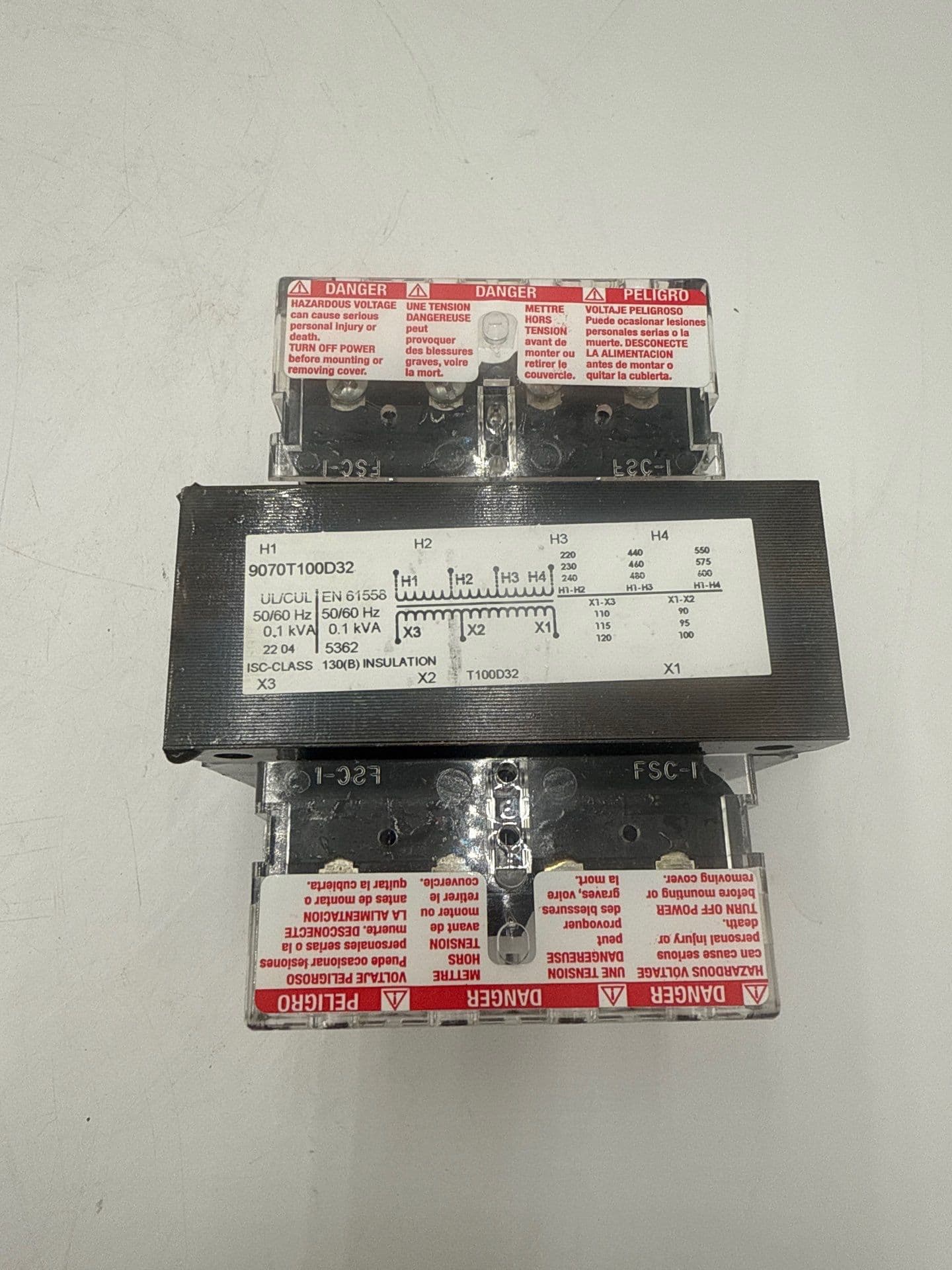 Square D 9070T100D32 Control Transformer — image 1 of 6
