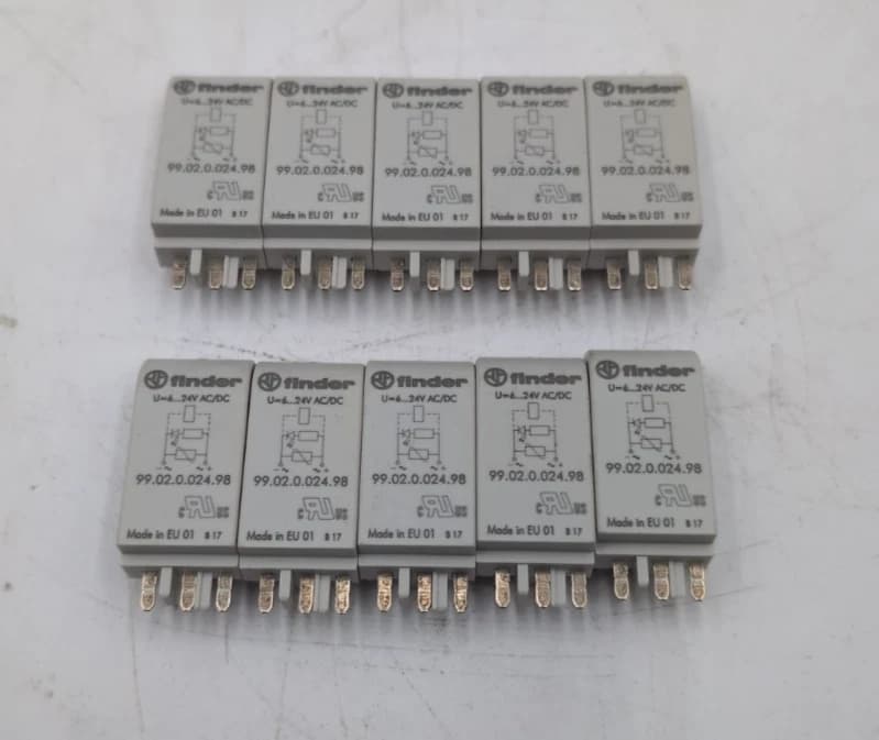 Finder 99.02.0.024.98 Plug-in EMC Suppression Module LED Indicator Lot of 10 NEW – image 1