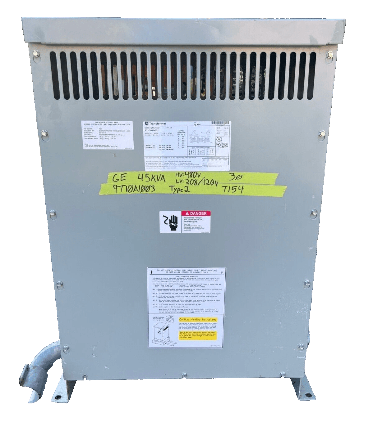 GE 9T10A1003 Dry Type Transformers — image 1 of 7