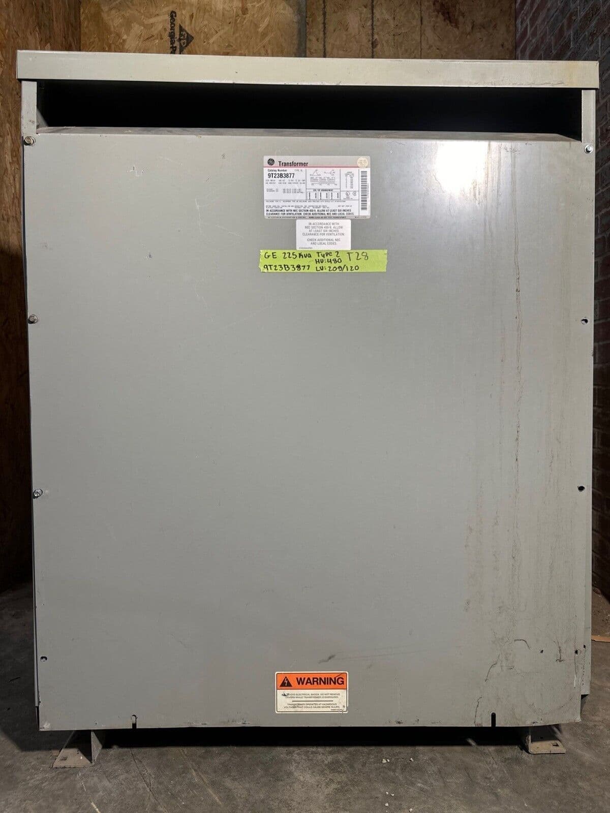 GE 9T23B3877 Dry Type Transformers — image 1 of 5