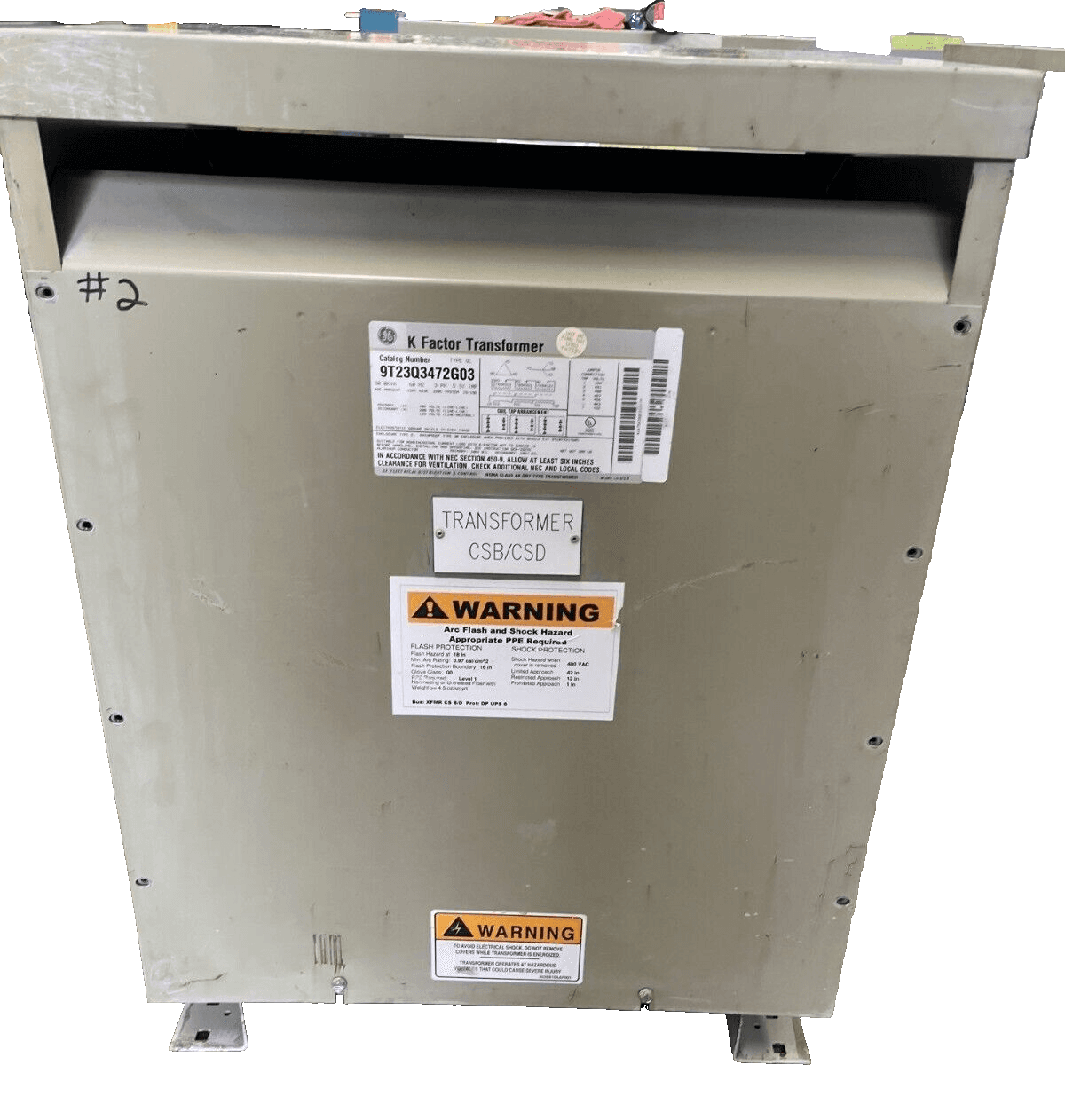30 kVA GE 9T23Q3472G03 3PH Transformer Pri 480V Sec 208Y/120V 3 Phase Indoor – image 1