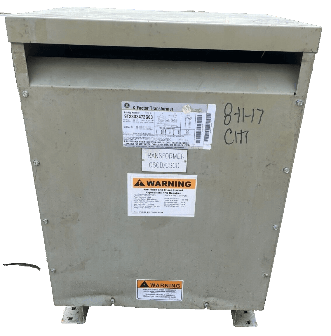 GE 9T23Q3472G03 Dry Type Transformers — image 1 of 8