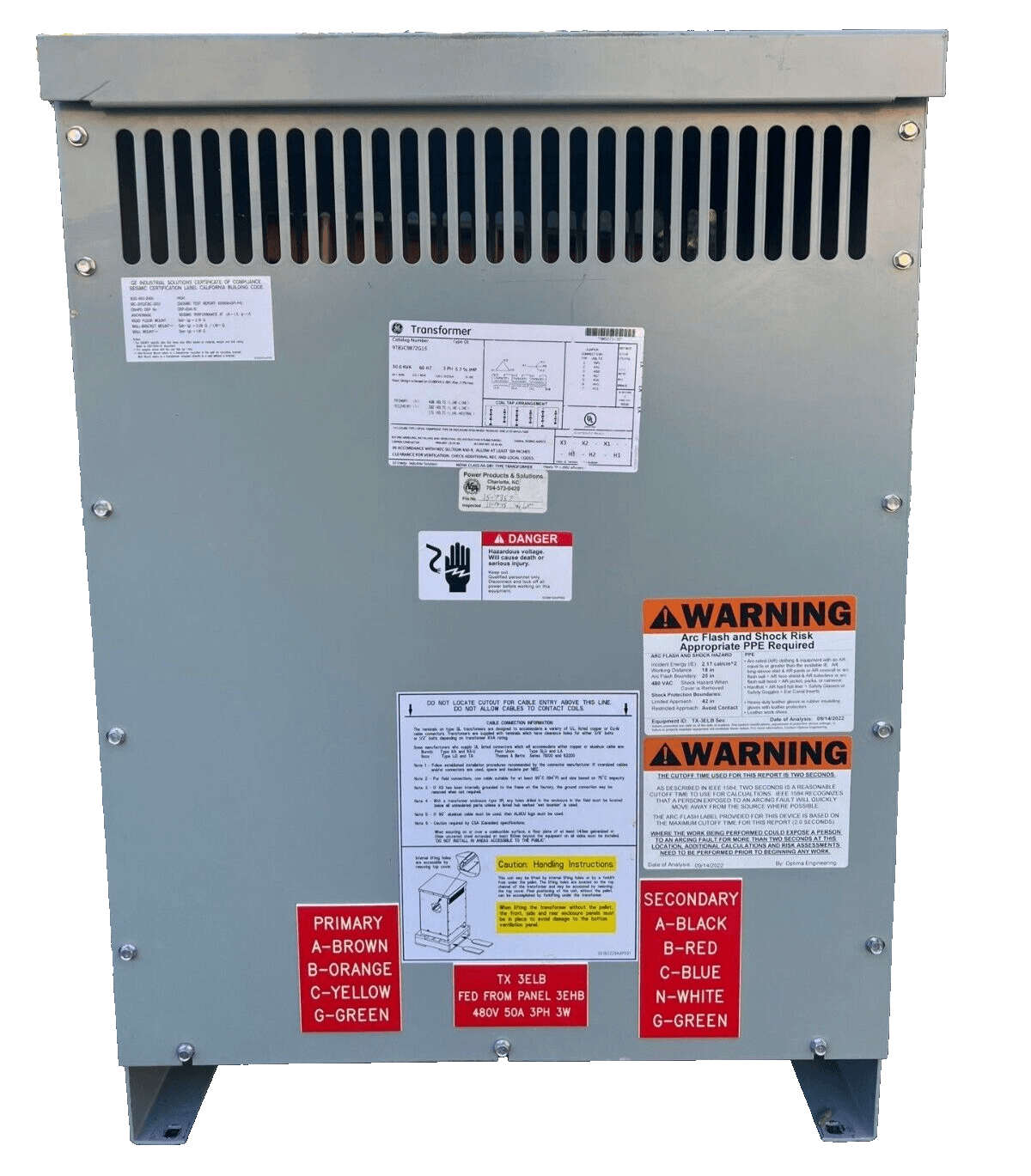 GE 9T83C9872G15 Dry Type Transformers — image 1 of 7