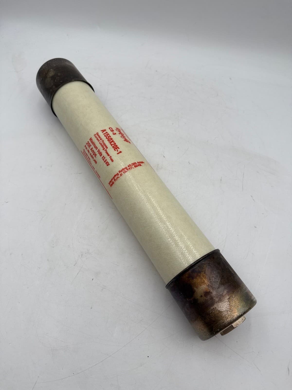 Gould A1550X20E-1 Current Limiting Power Fuse 20E 15.5KV CS-3 20 E Amps – image 1