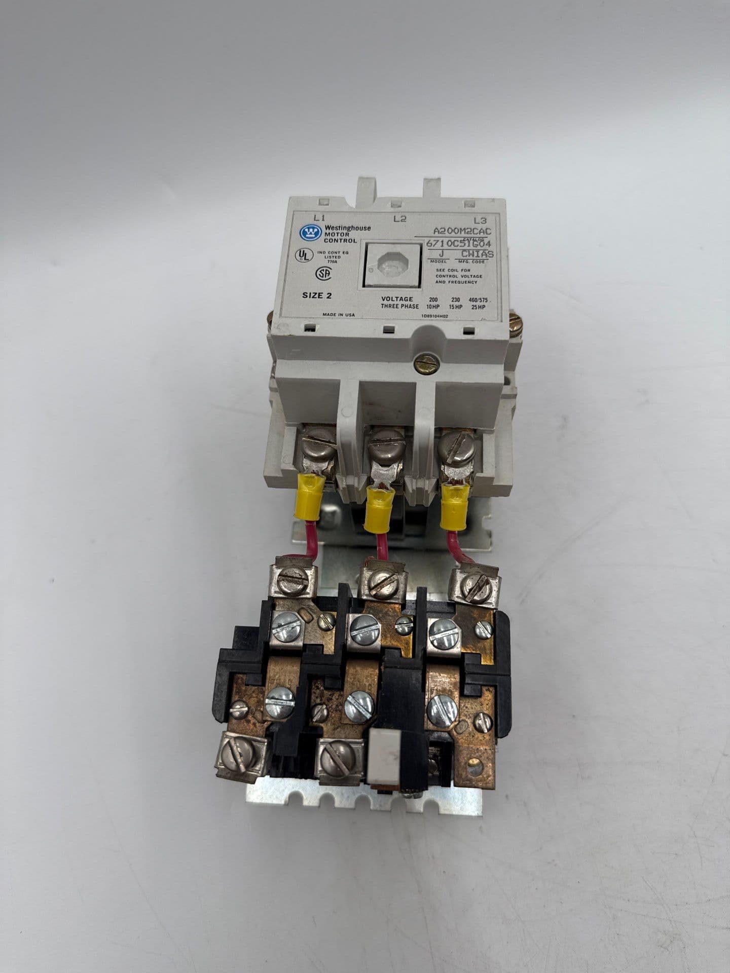 Westinghouse A200M2CAC Starter Size 2 45A 3P 600V Coil 110/120V – image 1