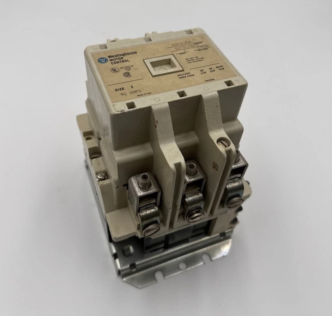 Westinghouse A201K3CA Contactor Size 3 90A 3P 600V 3PH 50HP Coil 110/120V – image 1