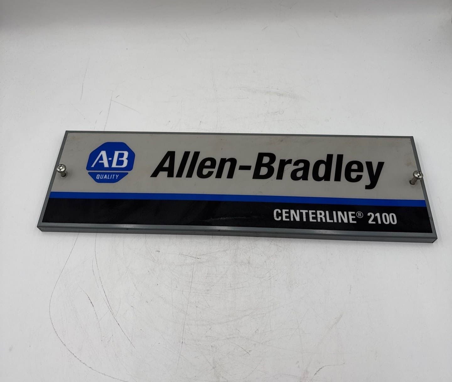 Allen Bradley Centerline 2100 Motor Control Center Nameplate 5-3/4in x 19in – image 1