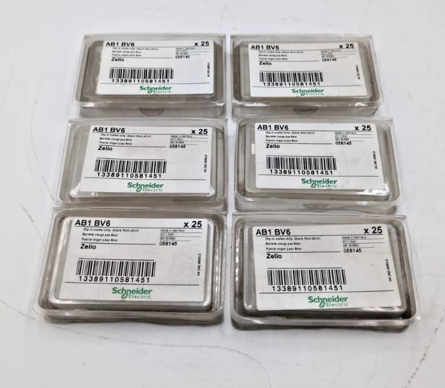 Schneider AB1 BV6 Clip in Marker Strip For AB1 Series Terminal 150PC NEW – image 1