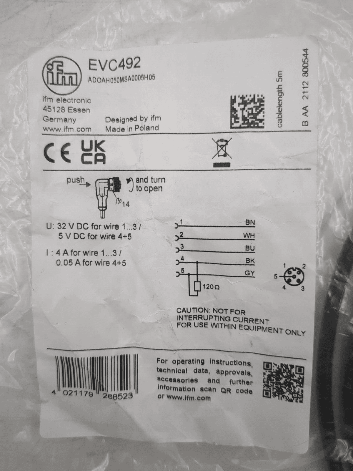 IFM ADOAH050MSA0005H05-EVC492 PLC — image 1 of 5